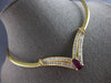 LARGE 5.76CT DIAMOND & AAA RUBY 14KT YELLOW GOLD 3D MULTI SHAPE NECKLACE #28196