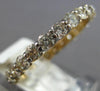 1.56CT DIAMOND 14K YELLOW GOLD 3D ETERNITY SHARED PRONG WEDDING ANNIVERSARY RING