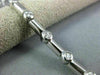 ESTATE .95CT ROUND DIAMOND 14KT WHITE GOLD 3D CLASSIC BEZEL LINK BRACELET #16088