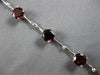 9.14CT DIAMOND & AAA GARNET 14KT WHITE GOLD 3D ROUND BY THE YARD TENNIS BRACELET