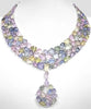 EXTRA LARGE 297.02CT DIAMOND & AAA MULTI COLOR SAPPHIRE 18KT WHITE GOLD NECKLACE