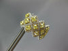 LARGE 4.43CT WHITE & CANARY DIAMOND 18KT 2 TONE GOLD MULTI ROW HANGING EARRINGS