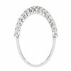 WIDE 1.46CT DIAMOND 18KT WHITE GOLD 3D ROUND & BAGUETTE 3 ROW ANNIVERSARY RING