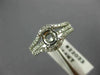 WIDE .50CT DIAMOND 14KT WHITE GOLD ROUND HALO SEMI MOUNT ENGAGEMENT RING #22023