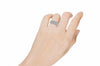 1.59CT DIAMOND 18K WHITE GOLD 3D ROUND FILIGREE SQUARE ETERNITY ANNIVERSARY RING