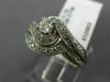 ESTATE WIDE .50CT DIAMOND 14K WHITE GOLD 3D FILIGREE WEDDING ENGAGEMENT RING SET