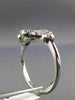 ESTATE WIDE .26CT DIAMOND 14KT WHITE GOLD 3D FLEUR DE LIS PAVE FILIGREE FUN RING