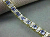 ESTATE WIDE 11.80CT DIAMOND & AAA TANZANITE 14KT W&Y GOLD BRACELET STUNNING 1913