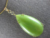 EXTRA LARGE .10CT OLD MINE DIAMOND & AAA JADE 14KT YELLOW GOLD 3D PENDANT 27336