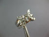 ANTIQUE .61CT DIAMOND 14KT WHITE GOLD ROUND FLOWER INSERT ENGAGEMENT RING #27066