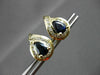 ESTATE 1.95CT DIAMOND & SAPPHIRE 14KT YELLOW GOLD CLUSTER STUD EARRINGS #23346