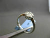 ESTATE LARGE .47CT DIAMOND 18KT WHITE GOLD FLOWER CLUSTER PROMISE RING BEAUTIFUL
