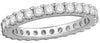 1CT DIAMOND 14KT WHITE GOLD ROUND CLASSIC SHARE PRONG ETERNITY ANNIVERSARY RING