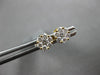 ESTATE .38CT DIAMOND 18KT YELLOW GOLD 3D CLASSIC FLOWER INVISIBLE STUD EARRINGS
