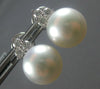 LARGE .60CT DIAMOND & AAA SOUTH SEA PEARL 18KT WHITE GOLD CLIP ON STUD EARRINGS