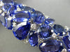 ESTATE MASSIVE 127.56CT DIAMOND & TANZANITE 18KT WHITE GOLD MULTI SHAPE BRACELET