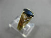 ESTATE .50CT DIAMOND & AAA MARQUISE SAPPHIRE 14KT YELLOW GOLD SWIRL RING #22355
