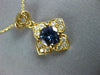 ESTATE 1.50CT DIAMOND & AAA TANZANITE 14KT YELLOW GOLD HEART FLOWER PENDANT #398