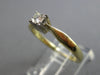 ESTATE .15CT DIAMOND 14K 2 TONE GOLD 3D CLASSIC SOLITAIRE ENGAGEMENT RING #28007