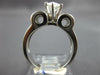 ESTATE LARGE 1.86CT DIAMOND PLATINUM 3D OVAL & BAGUETTE CLASSIC ENGAGEMENT RING