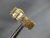 ESTATE 1.75CT DIAMOND 14K YELLOW GOLD 3D ROUND & BAGUETTE HANGING EARRINGS 15722