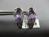 LARGE 11.25CT DIAMOND & AAA AMETHYST 14KT WHITE GOLD LOVE KNOT HANGING EARRINGS