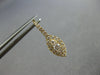 .66CT DIAMOND 14KT YELLOW GOLD 3D MARQUISE SHAPE HALO LEVERBACK HANGING EARRINGS