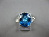 LARGE 4.83CT DIAMOND & AAA BLUE TOPAZ 14KT WHITE GOLD FILIGREE FRIENDSHIP RING