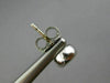 ESTATE .54CT DIAMOND 14K WHITE GOLD CLASSIC BEZEL SOLITAIRE STUD EARRINGS #25788