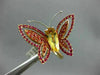 ESTATE LARGE 2.05CT MULTI GEM 18KT WHITE & ROSE GOLD HANDCRAFTED BUTTERFLY RING