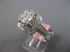 LARGE 1.16CT DIAMOND 18K WHITE GOLD 3D ROUND & BAGUETTE FILIGREE ENGAGEMENT RING
