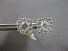 EXTRA LARGE 1.27CT DIAMOND 18KT WHITE GOLD 3D ROUND SOLITAIRE HALO STUD EARRINGS
