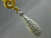 ANTIQUE LONG 3.58CT DIAMOND 18KT W&Y GOLD FILIGREE DROP EARRINGS ONE OF A KIND