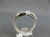 ESTATE LARGE .38CT DIAMOND 18KT WHITE GOLD 3D MULTI ROW PAVE OVAL ROPE FUN RING