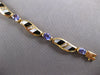 2.97CT DIAMOND & AAA TANZANITE 14KT YELLOW GOLD 3D OVAL & ROUND TENNIS BRACELET