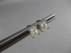 ESTATE LARGE 1.0CT PRINCESS DIAMOND 14KT WHITE GOLD STUD EARRINGS 5mm #23819
