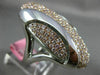 ESTATE EXTRA LARGE 3.23CT PINK DIAMOND 18K WHITE & ROSE GOLD OVAL SHAPE FUN RING