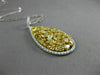 ESTATE EXTRA LARGE 4.48CT WHITE & FANCY YELLOW DIAMOND 18KT 2 TONE GOLD PENDANT