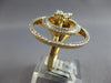 ESTATE EXTRA LARGE .95CT DIAMOND 14KT YELLOW GOLD FLOWER MULTI CIRCULAR FUN RING
