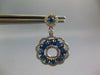 2.94CT DIAMOND & AAA CABOCHON SAPPHIRE 14KT WHITE GOLD FLOWER HANGING EARRINGS