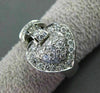 ANTIQUE LARGE .81CT DIAMOND HEART 3D 14KT WHITE GOLD RING SIMPLY BEAUTIFUL 16482