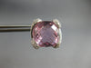 LARGE 16.55CT DIAMOND & AAA PINK TOPAZ 14KT WHITE GOLD CUSHION CLIP ON EARRINGS