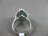 ANTIQUE LARGE 2.72CT DIAMOND & AAA COLOMBIAN EMERALD 18KT W GOLD BALLERINA RING