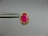 ESTATE 1.0CT DIAMOND & RUBY 14KT ROSE GOLD 3D CLASSIC OVAL FLOWER STUD EARRINGS