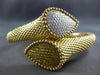 LARGE 2.21CT WHITE & INTENSE YELLOW DIAMOND 18KT YELLOW GOLD 3D BANGLE BRACELET