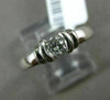 ESTATE .25CT ROUND DIAMOND 14KT WHITE GOLD SOLITAIRE SEMI BEZEL ENGAGEMENT RING