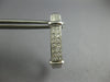 ESTATE LARGE 1.02CT DIAMOND 14K WHITE GOLD PRINCESS OVAL HUGGIE HANGING EARRINGS