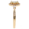 .94CT LIGHT PINK & FANCY YELLOW DIAMOND 18KT YELLOW & ROSE GOLD ENGAGEMENT RING