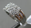 ESTATE 2.03CT DIAMOND 14KT WHITE GOLD 3 ROW SHARE PRONG WEDDING ANNIVERSARY RING