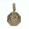 .54CT WHITE & PINK DIAMOND 18K WHITE ROSE GOLD PAVE OCTAGON FUN FLOATING PENDANT
